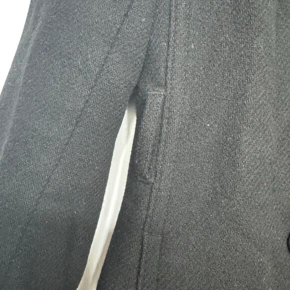 J.Crew Women’s Black Wool Blend Peacoat Coat Size 12 Double Breasted (No Belt) - Picture 5 of 6